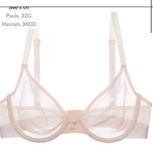 Negative Underwear Sieve Demi Bra in Peach 32B Originally $78 Great/Like New Con